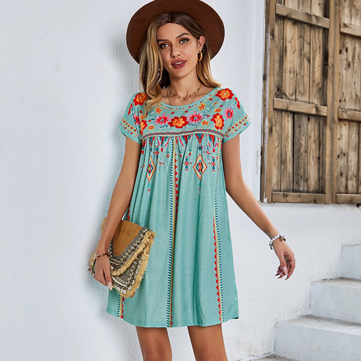 Fashion Casual Printed Mini Dress - Image 6