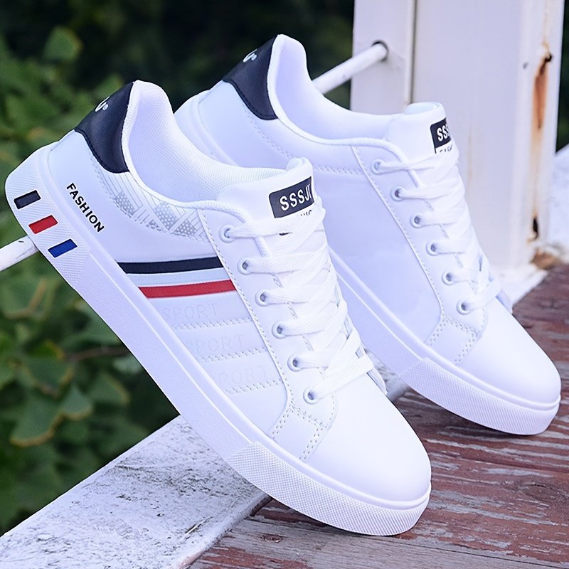 Men??s Trendy Street Style Low Top Skateboard Shoes, Comfy Non Slip Lace Up Durable Sneakers For Men??s Outdoor Activities - Image 4