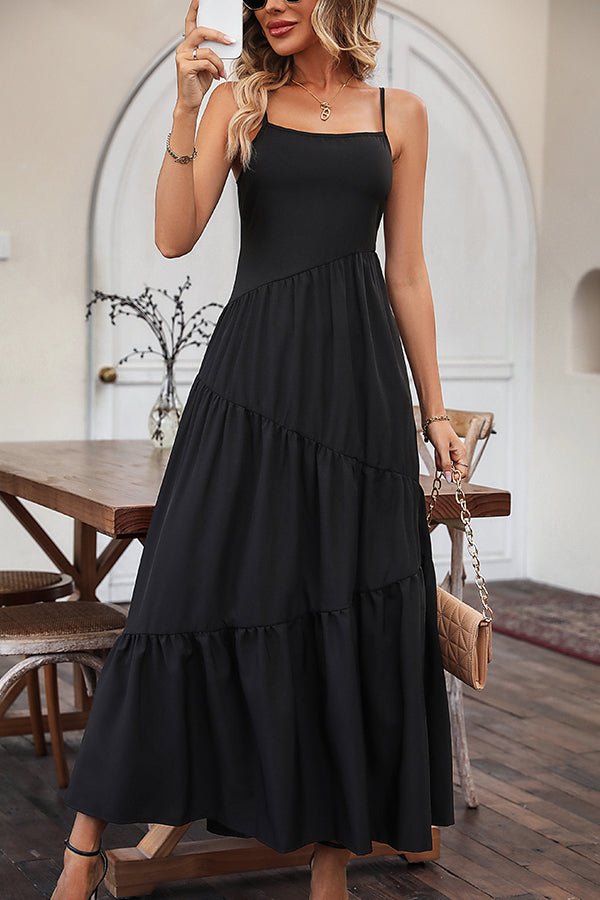 Solid Color Sleeveless Maxi Dress - Image 5