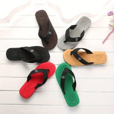 Men??s Trendy Lightweight Portable Flip Flops, Comfy Non Slip Casual EVA Thong Sandals For Men??s Outdoor Activities
