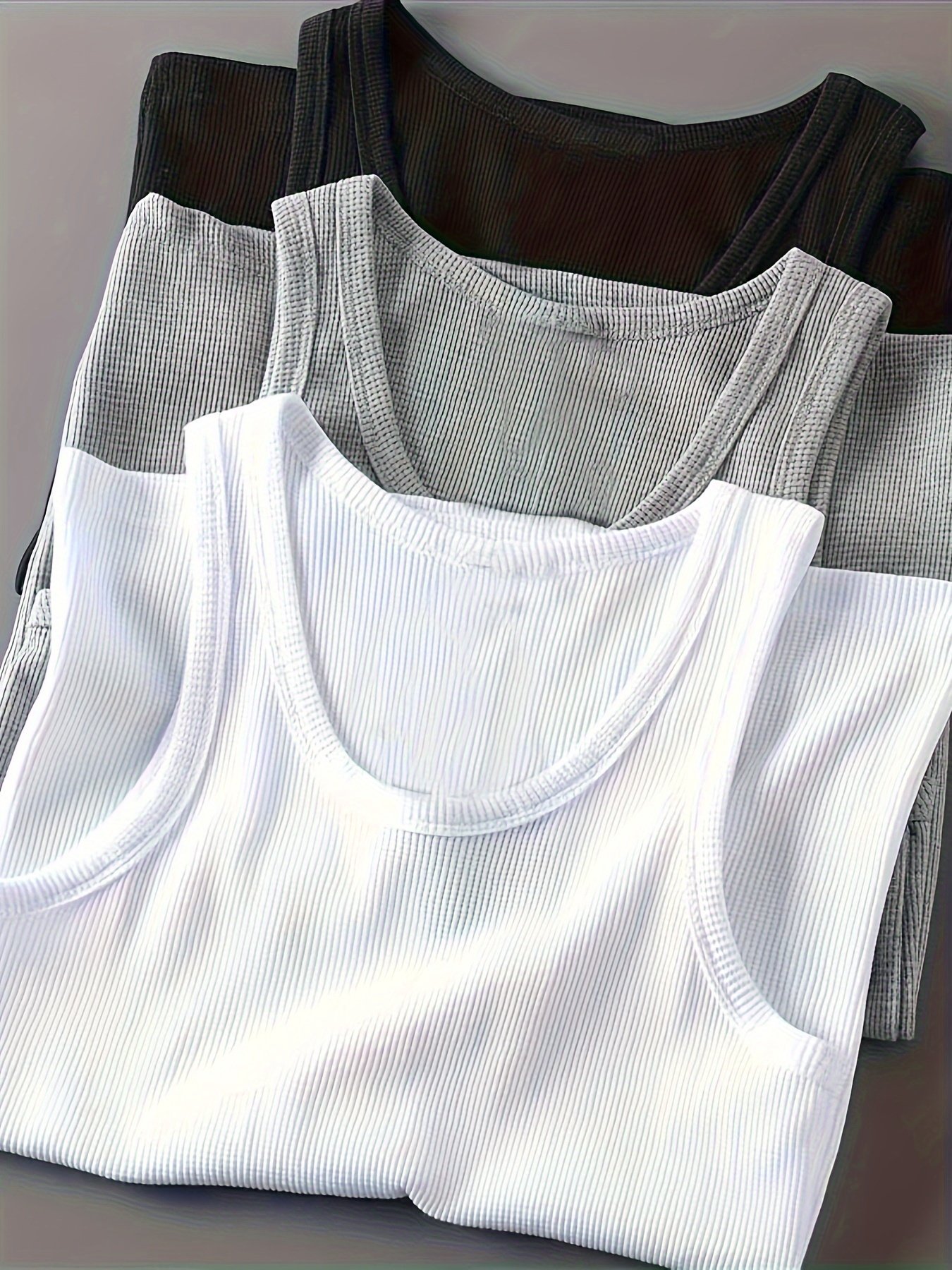 Men??s Solid Tank Top, Active Quick Dry Breathable Crew Neck Sleeveless Shirt, Men??s Clothing For Summer Outdoor - Image 9