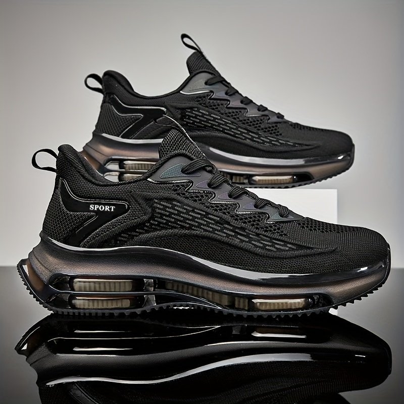 Men??s Trendy Woven Knit Breathable Running Shoes With Air Cushion, Comfy Non Slip Durable Sneakers For Men??s Outdoor Activities - Image 5