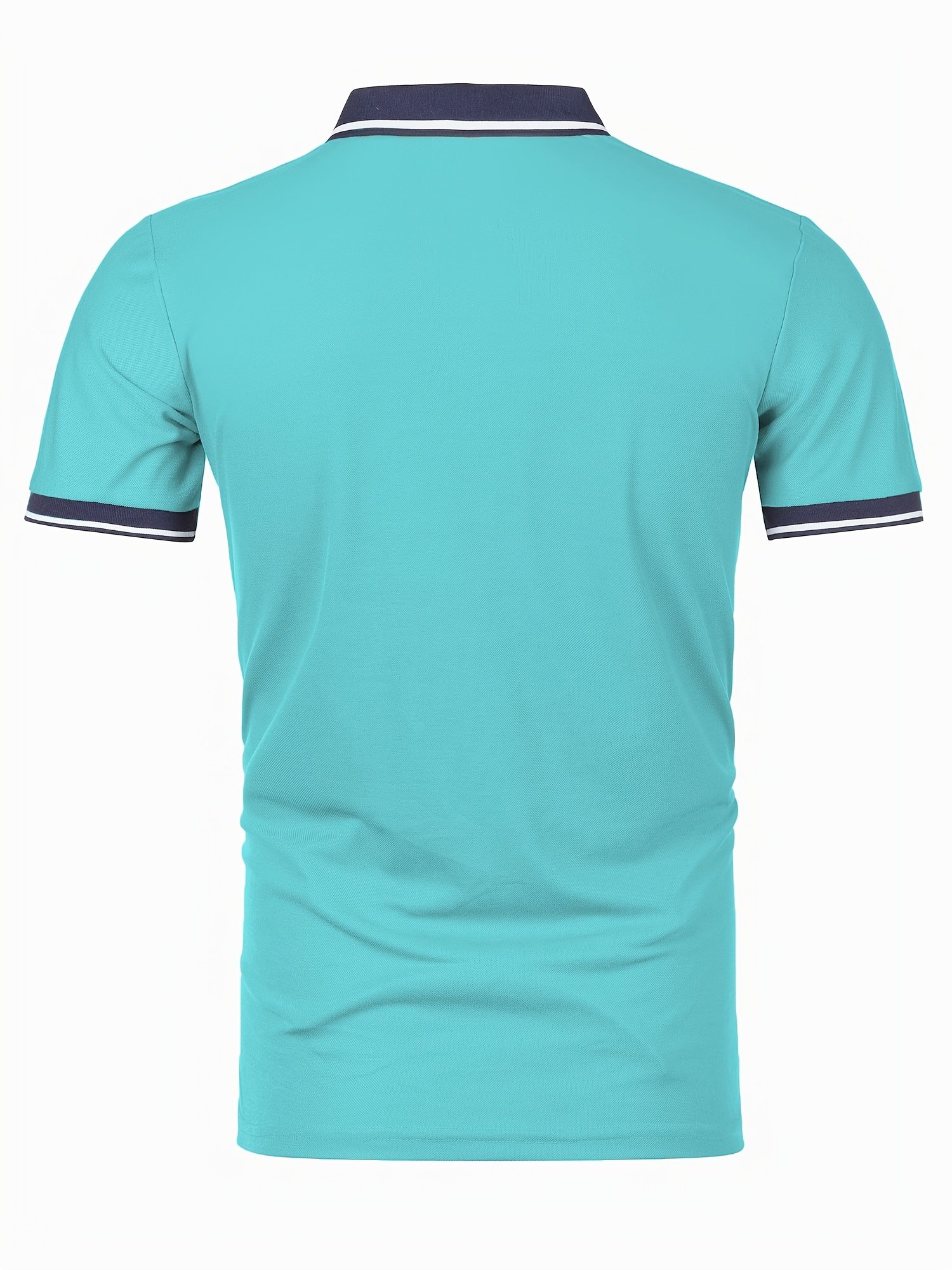 Breathable Contrast Binding Men??s Casual Short Sleeve Lapel Golf Shirt For Summer, Men??s Clothing - Image 13