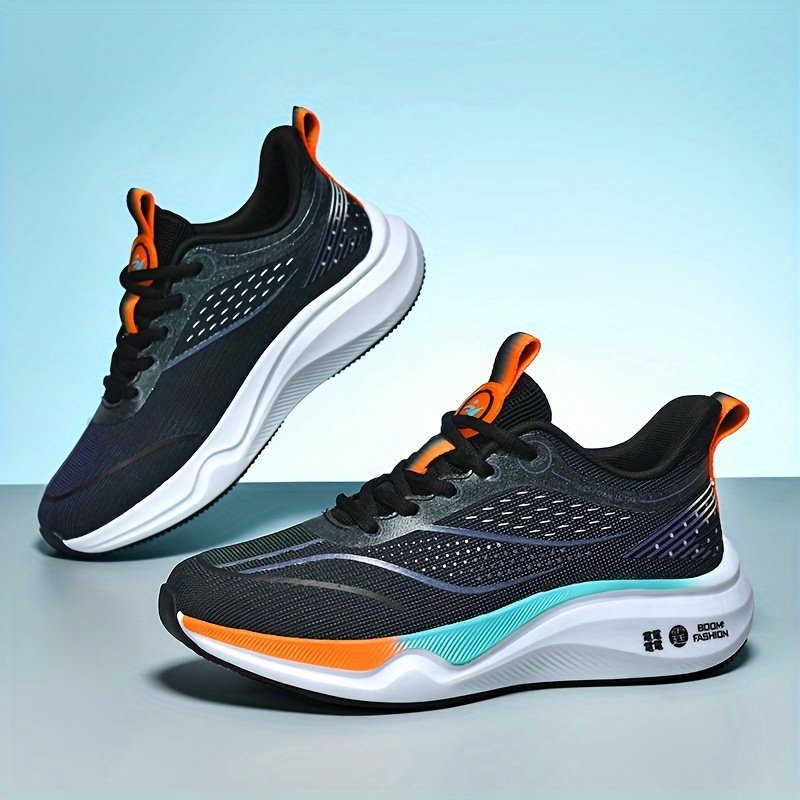 Men??s Trendy Woven Knit Breathable Running Shoes, Comfy Non Slip Durable Soft Sole Sneakers For Men??s Outdoor Activities - Image 11