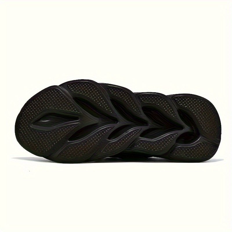 PLUS SIZE Men??s Trendy Woven Knit Breathable Blade Type Sneakers, Comfy Non Slip Lace Up Shoes For Men??s Outdoor Activities - Image 10