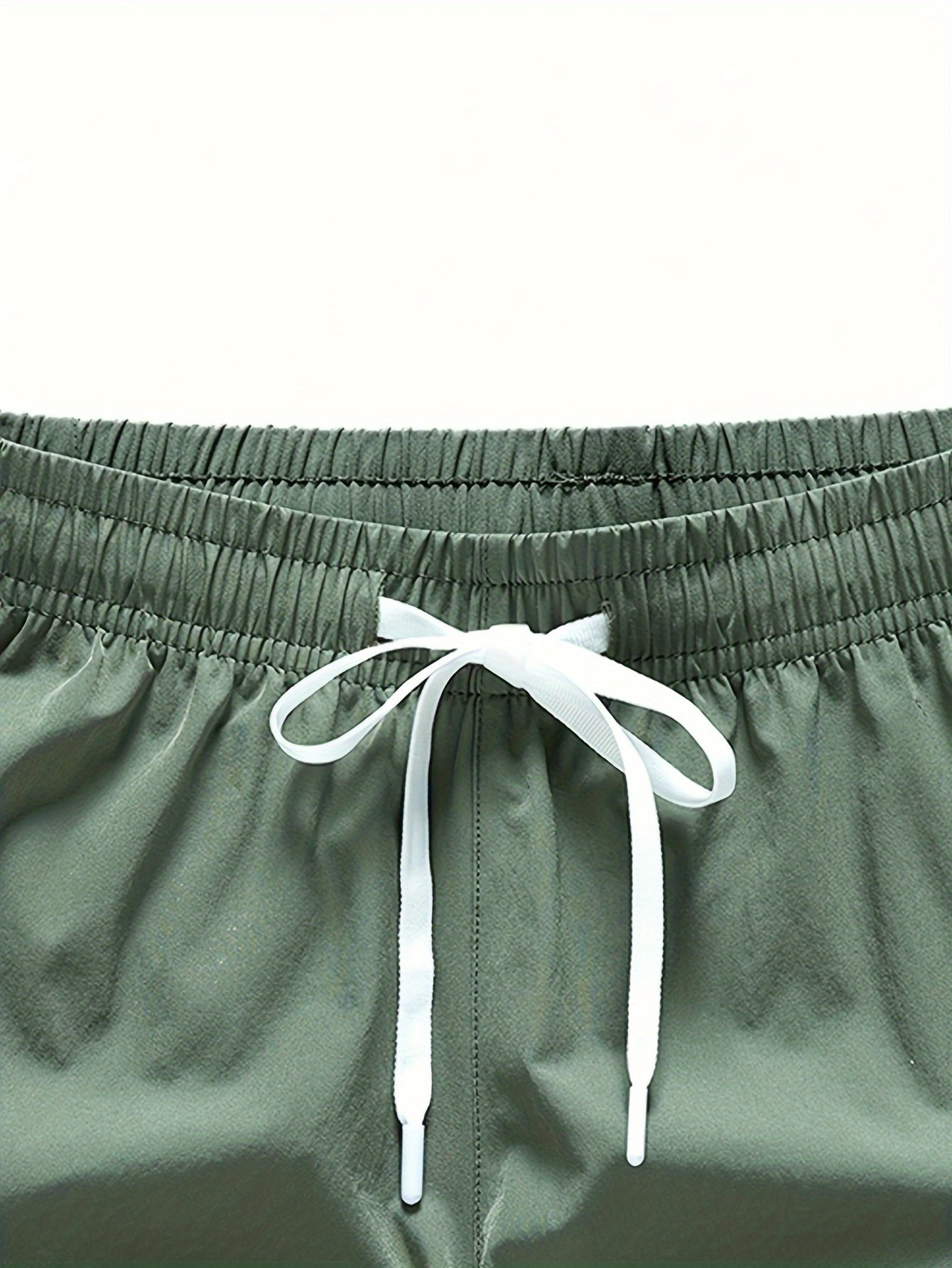 3 Pcs Men??s Loose Solid Shorts With Pockets, Casual Elastic Waist High Stretch Drawstring Shorts For Summer - Image 11