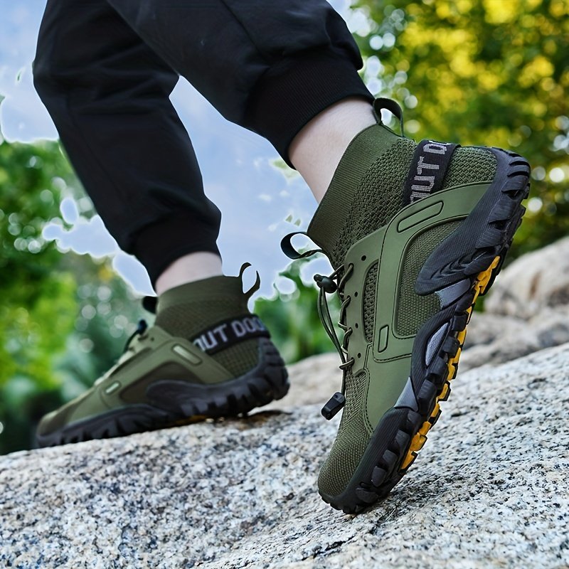 Men??s Trendy Breathable Sneakers, Wear-resistant Non-Slip Outdoor Shoes For Hiking Fishing - Image 9