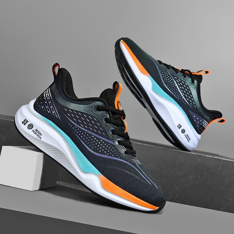 Men??s Trendy Woven Knit Breathable Running Shoes, Comfy Non Slip Durable Soft Sole Sneakers For Men??s Outdoor Activities - Image 12