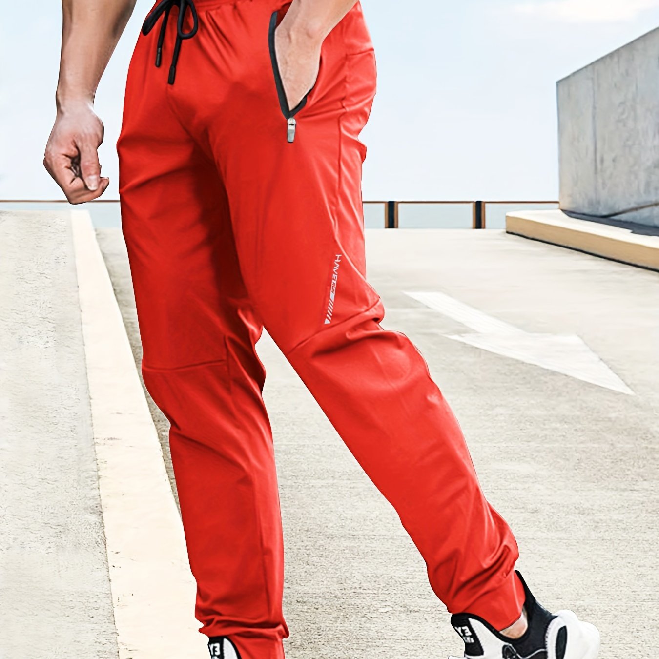 Drawstring Loose Fit Pants Men??s Casual Joggers For Men Winter Fall Running Jogging - Image 3
