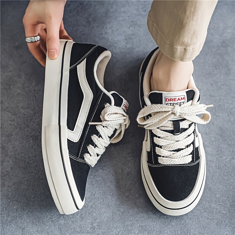 Men??s Classic Striped Trendy Skateboard Shoes Lace Up Non Slip Low Top Comfy Sneakers For Outdoor Walking Jogging Campus Street Holiday All Seasons - Image 13
