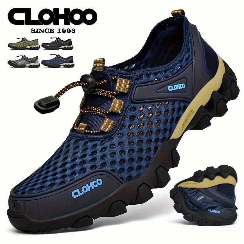 Men??s Lightweight Mesh Sports Shoes, Casual Non-slip Rubber Sole Sneakers For Outdoor Hiking Camping Running Athletic Sports
