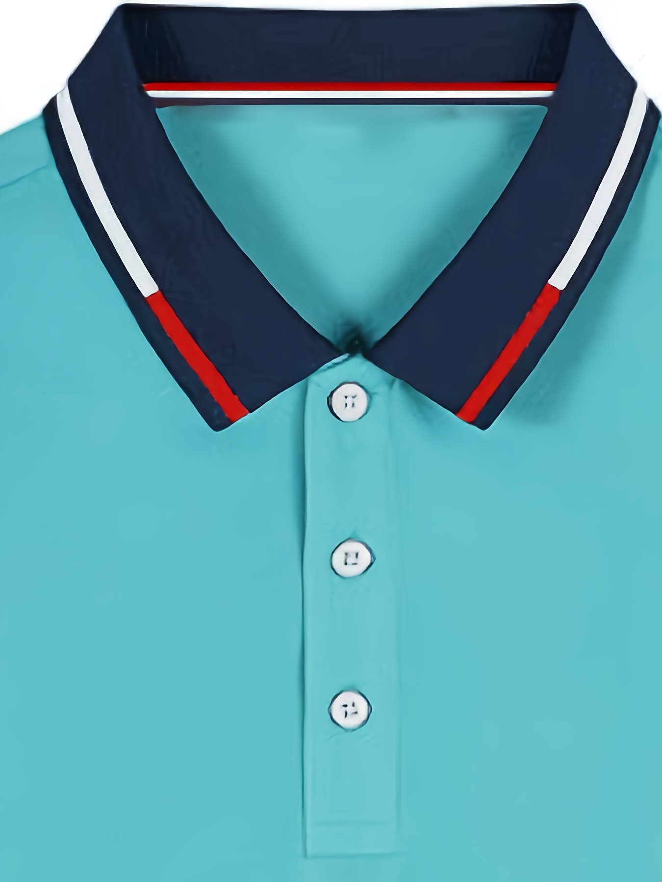 Breathable Contrast Binding Men??s Casual Short Sleeve Lapel Golf Shirt For Summer, Men??s Clothing - Image 14