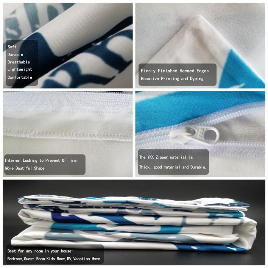 2/3-Piece Breaking Ocean Wave Print Duvet Cover Set - Image 4