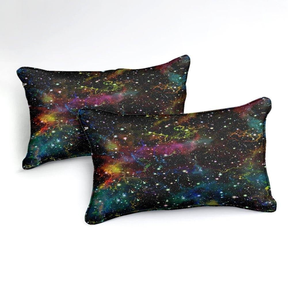 2/3-Piece Colorful Space Galaxy Star Print Duvet Cover Set - Image 2
