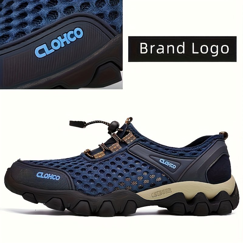 Men??s Lightweight Mesh Sports Shoes, Casual Non-slip Rubber Sole Sneakers For Outdoor Hiking Camping Running Athletic Sports - Image 9