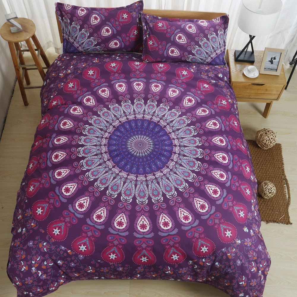 2/3-Piece Multi-Color Bohemian Mandala Duvet Cover Set - Image 28