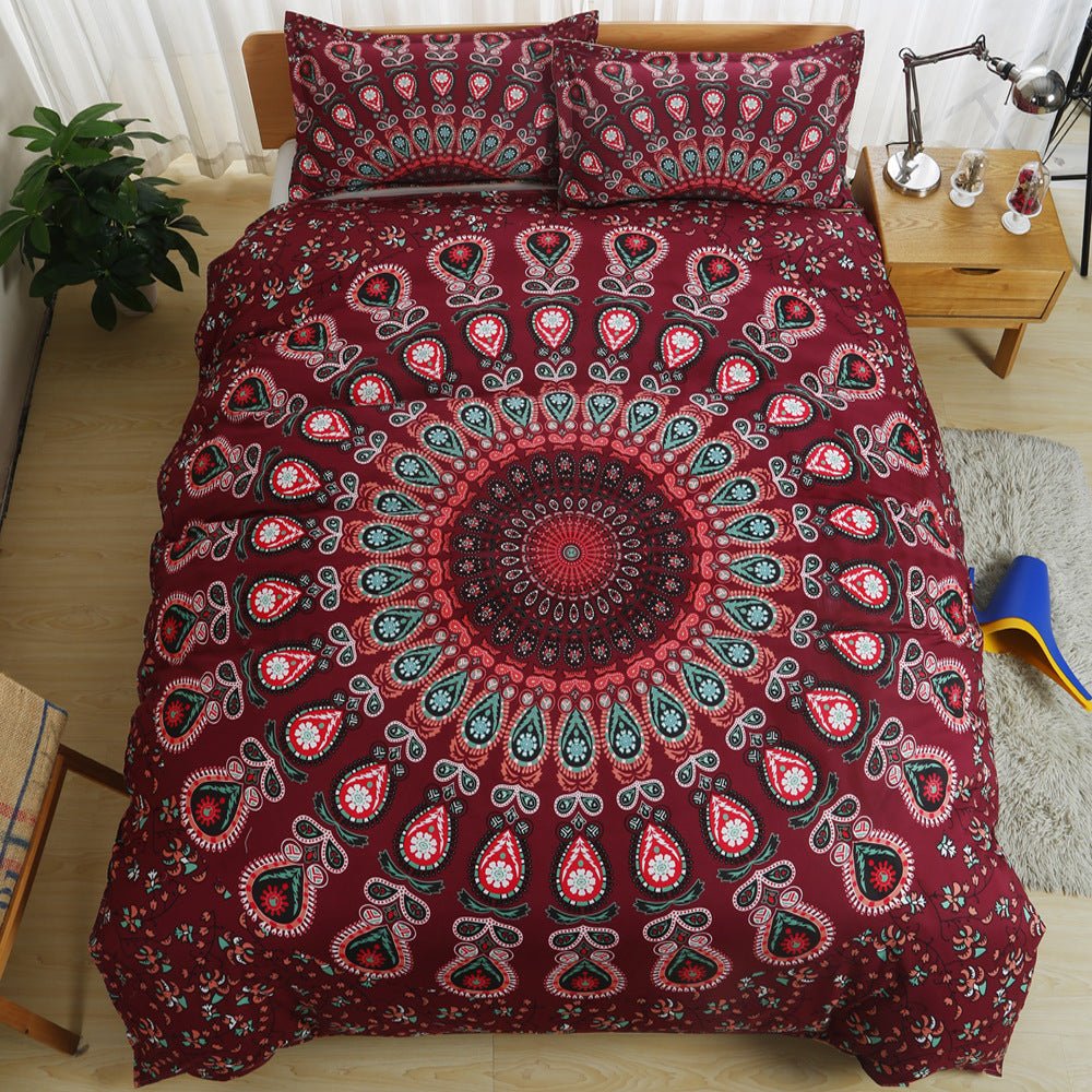 2/3-Piece Multi-Color Bohemian Mandala Duvet Cover Set - Image 20