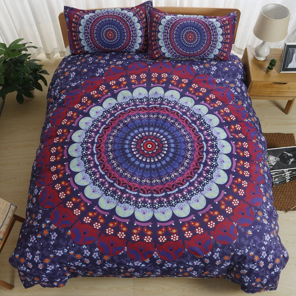 2/3-Piece Multi-Color Bohemian Mandala Duvet Cover Set - Image 29