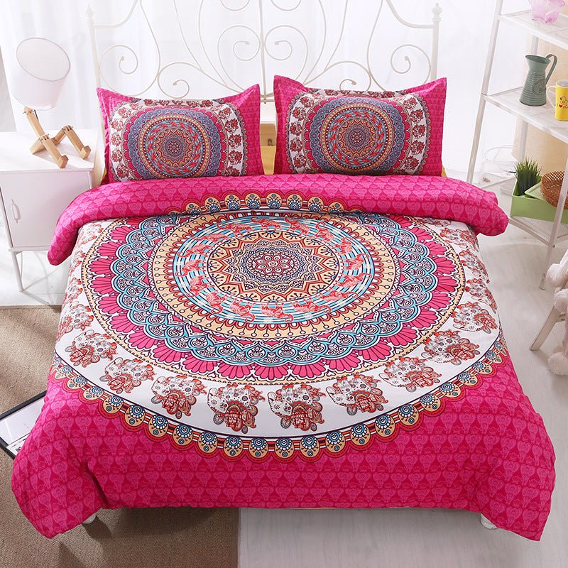 2/3-Piece Multi-Color Bohemian Mandala Duvet Cover Set - Image 18