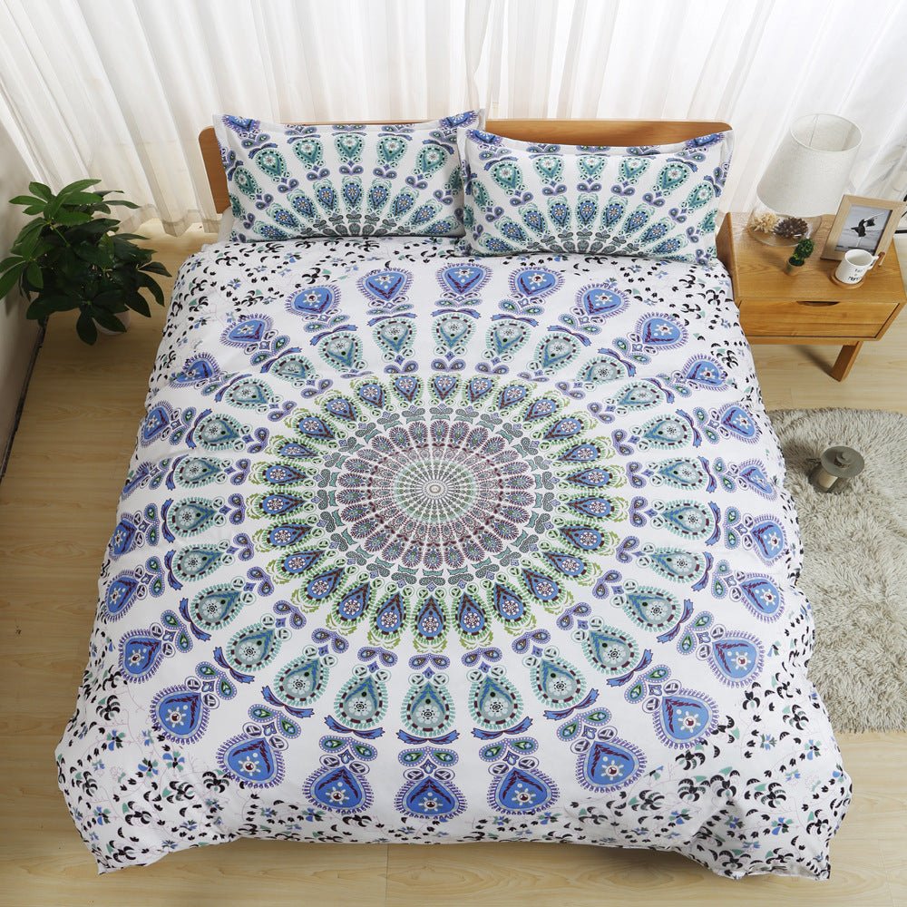 2/3-Piece Multi-Color Bohemian Mandala Duvet Cover Set - Image 16