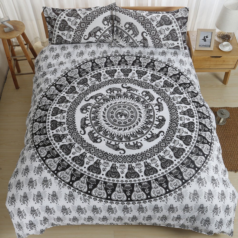 2/3-Piece Multi-Color Bohemian Mandala Duvet Cover Set - Image 13